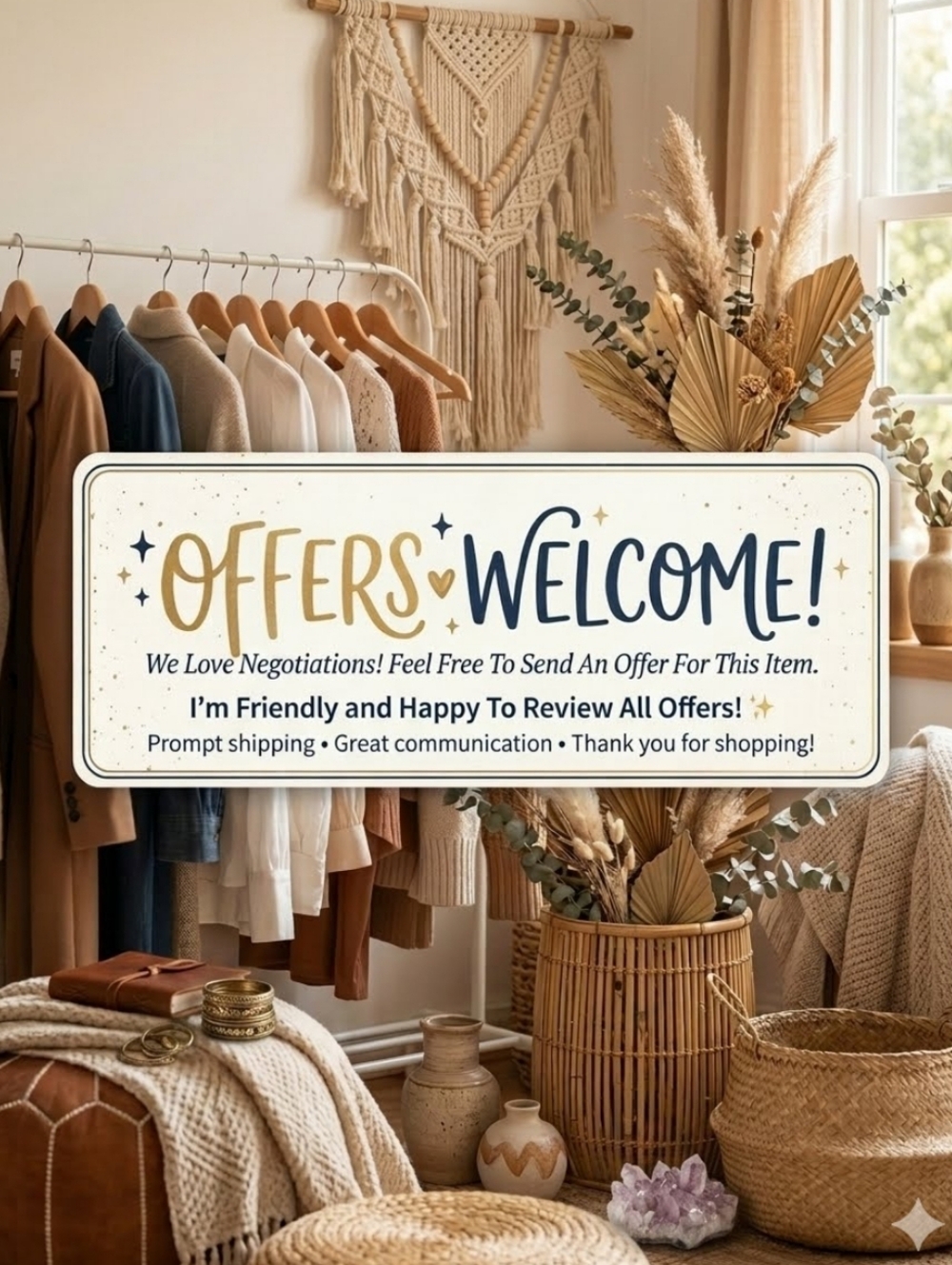Offers  Are Always Welcome